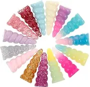 Generic 25pcs Unicorn Horn Accessories Headband Clips for Hair Head Bands Hair Barrettes Multi-function Horn Decor DIY Headdress Ornaments Hair Horn DIY Unicorn Horns Resin