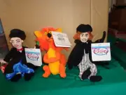 Set of 3 Disney Mary Poppins Bert Chimney Sweep & Orange Fox Bean Bag Plush NWT
