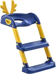Kids Potty Seat for Toilet,2-in-1 Folding Seat with Step Stool Ladder - Bathroom Accessories, Safe Potty with Anti-Slip Pad for 6 Months to 10 Years Kids