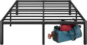 Zinus Van King Single Bed Frame 40cm Metal Bed Base | Steel Slat Mattress Support | Bedroom Furniture, Black