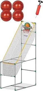 Kids Arcade Basketball Game Set Basketball Hoop with Balls Single Hoop Sports Toys, with 4 Ball, 1.53m