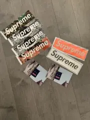 Supreme BOX LOGO stickers bundle assorted undercover akira blood plastic banner