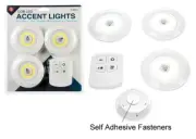 90 Lumen 3 Watt COB Puck Light Set and Remote Control
