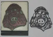 Biker Pig rubber stamp by Amazing Arts hog wild!