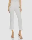 $365 Derek Lam 10 Crosby Women White Robertson High Waist Crop Flare Pants Sz 16
