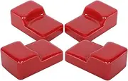 KAMaster Ceramic Grill Feet Shoes,Set of 4 for Kamado Grill Accessories Parts Raise Kamado Classic and Bigr Joe,Red Ceramic Feet Shoes for BBQ Grill Table Outdoor and Garden