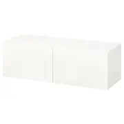 BESTÅ wall-mounted cabinet combination, white/Lappviken white, 120x42x38 cm