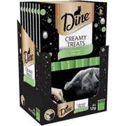 DINE Creamy Treats Cat Treats, Chicken Flavour, 32 x 12g Sachets (32 Sachets)