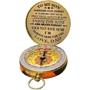 Dad to Son Compass Enjoy The Ride Gift for Hiking Camping Hunting Outdoor Navigation Tool Camping Compasses