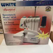 White Speedylock Serger 1634 - 3-4 thread differential overlock NEW, open box