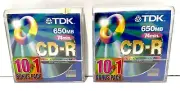 22x TDK CD-R 74 Min 650 MB Multi Speed Compatible CD-R Brand New Sealed