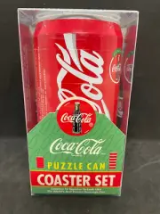 Coca-Cola Puzzle Can Coaster Set 1995 NIP