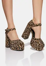 [Shellys London] Rage Leopard Print Platform Heels