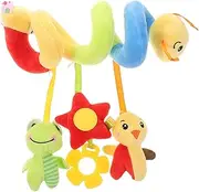 Yardwe Plush Hanging with Sensory Tags for Stroller and Crib Soft for Car Seat for Early Education and for Tactile Stimulation
