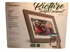 Aluratek 10" Wifi Touchscreen Digital Photo Walnut Frame w/16GB Memory - NEW!!!!