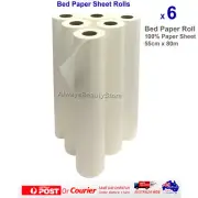 6 Rolls Paper Bed Roll Cover Beauty Bed Massage Table 80mx550mm