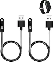 WUNIAK Charging Cable for Leafora H59 Smart Health Wristband, Magnetic USB Charging Cable USB Flexible Charger Cord Cable Accessories for Leafora H59，（2 Pack）