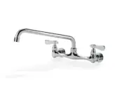 Commercial Kitchen Wall Mount Faucet with 8" Center and 14" spout - NSF- No Lead