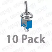 10 PACK - SPDT (ON/OFF/ON) SUB-MINI TOGGLE SWITCH 6AMP@125VAC #66-1003-10PK