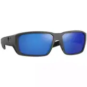 Costa Fantail Pro Matte Gray Sunglasses w/Blue Mirror 580G Lens 06S9079-90790960