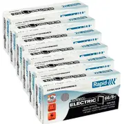 6 Pack Rapid Strong Special Electric Staples 66/8+ Box 5000 Extra High Performance