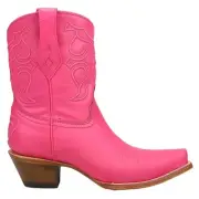 Corral Boots Embroidered Snip Toe Cowboy Booties Womens Pink Casual Boots Z5137