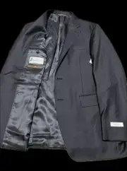 NWT CANALI KEI - 42L - Dark Gray Check 100% Wool Sport Coat Blazer RECENT