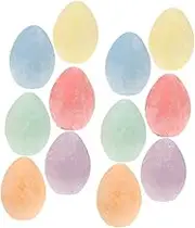 ERINGOGO 12pcs Washable Egg Shaped Chalk Set for Sidewalk Chalk for Outdoor Drawing and for Creative Play and Classroom Activities
