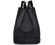 Dry And Wet Separation Fitness Sports Bag - Black