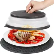 MAGJIUKE Microwave food Cover & Mat,Vented Collapsible Splatter Guard dish Pl...
