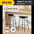 Artiss 2x Bar Stools Kitchen Dining Chairs Counter Stools Metal Barstools