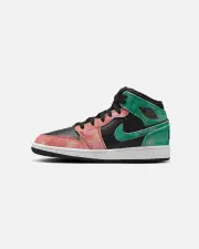 Jordan Kids' Air Jordan 1 Mid Se (Gs) Black/pine Green - Size 5Y