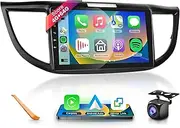 8 CORE 4G+64G Car Radio Stereo for Honda CRV 2012-2016 with Wireless CarPlay/Android Auto, 9 Inch 1280 * 720P IPS Touch Screen Android 13 GPS WiFi Bluetooth 32-Band DSP HD Backup Camera