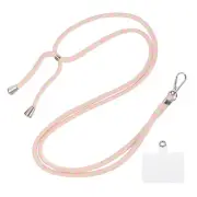 Phone Lanyard Adjustable with Patch for Smartphone Light Green Pink 1 Pack