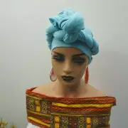 Teal Jersey Stretch Headwrap, Infinity Neck Warmer Stretch Turban Scarf Hijab