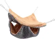 Hohopeti Pet Warm Cotton Nest Ferret Guinea Pig Hammock Plush Sugar Glider Cage Warm Chinchilla Hanging House Decorative Hamster Bed Small Pet Supply Rat Supplies Delicate Hamster Bed