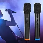 Wireless Dynamic Microphone Set Clear Timbre for Home Conference Computer Television, Long Use Life MovingCoil Mic Core 1 for 2 Transmitter Receiver Large Room/Outdoor Activities/Party