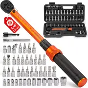 50PCS Inch Pound Torque Wrench Set 1/4" Drive Bike Torque Wrench 10-220 In.Lb