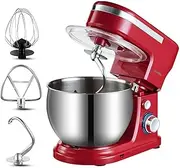 Stand Mixer, Tilt-Head Food Mixer, Multi Functional Kitchen Electric Mixer, Dough Hook, Mixing Beater & Whisk, Splash Guard,EU Plug