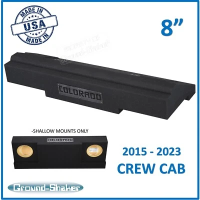 2023 Chevy Colorado Crew Cab 8" Dual Sealed Sub Box Subwoofer Enclosure