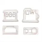 4 Pieces Cookie Stamps Cookie Embossing Moulds Cookie Cutters Silicone Material