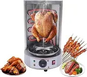 Vertical Chicken Rotisserie Oven, 3000W Electric Shawarma Grill Machine, Topcounter Doner Kebab Grill Machine Meat Grill Broiler with Double Heating Tubes, Commercial Gyro BBQ Grill Maker for Chicken