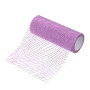 6" x 10 Yards Sheer Glitters Yarn Ribbon Nylon Wave Mesh Ribbon(Light Purple)