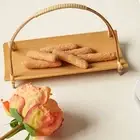 Bamboo Pastry Plate Small Fruit Basket Desktop Ornament Storage Basket Bread