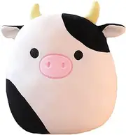 Cow Plush Pillow, Cute Cow Plushie Stuffed Animals Toy for Kids, Valentine's Day, Christmas, 13.8 inch