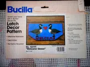 Bucilla VTG Latch Hook Rug Welcome Geese 17 x 34" Half Round #16111 Canvas Only