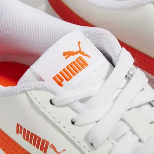 PUMA Smash V2 L 女款 白色 亮橘 皮革 基本 休閒鞋 365215-27