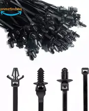 Cable Zip Tie Strap Self-Locking Car Mount Wire Nylon Push Fastener 120 Packs US