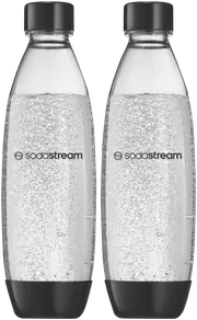 Sodastream 1 Litre Fuse Bottles Twin Pack Black