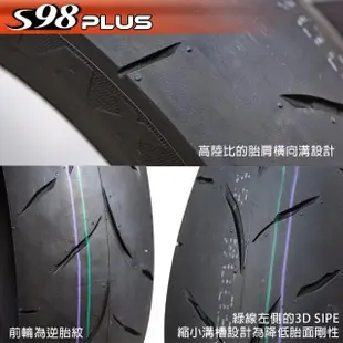 【MAXXIS 瑪吉斯】S98 PLUS 全熱熔競技胎 -13吋(110-70-13 55L 電車版 S98+ 後輪)